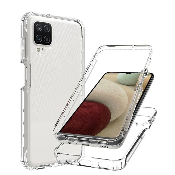 Gradient Color Design 2-in-1 PC+TPU Phone Case for Samsung Galaxy A12 - Transparent - 6