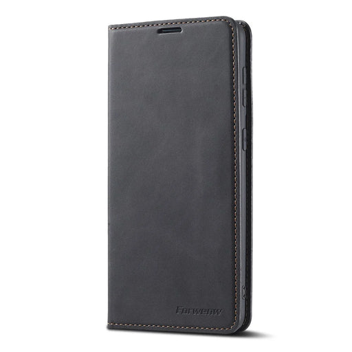 FORWENW Fantasy Series Skin Feeling Leather Case for Samsung Galaxy S21 FE - Black - 2
