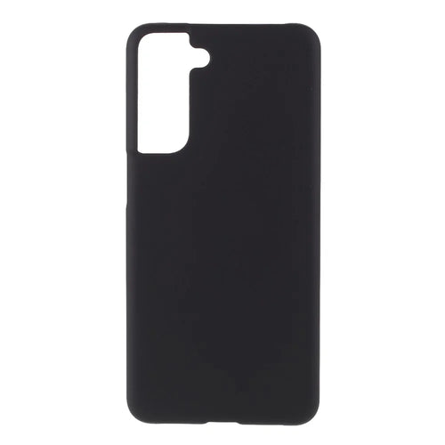 Rubberized Plastic Case Hard Cell Phone Cover for Samsung Galaxy S21 FE - Black - 1
