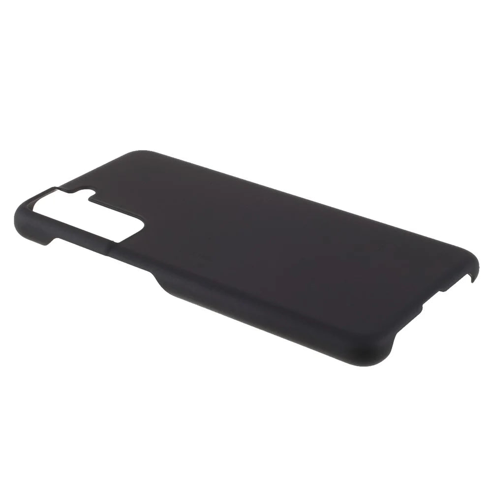 Rubberized Plastic Case Hard Cell Phone Cover for Samsung Galaxy S21 FE - Black - 4