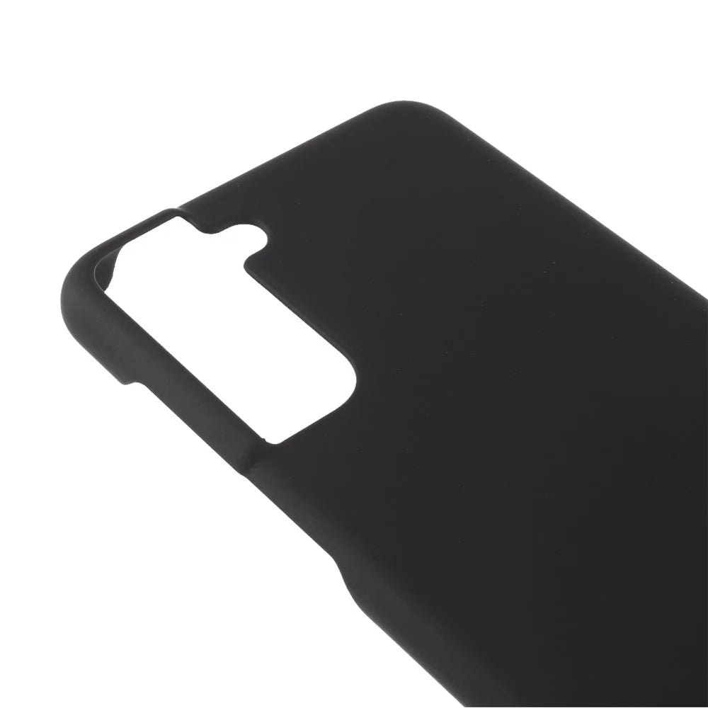 Rubberized Plastic Case Hard Cell Phone Cover for Samsung Galaxy S21 FE - Black - 5