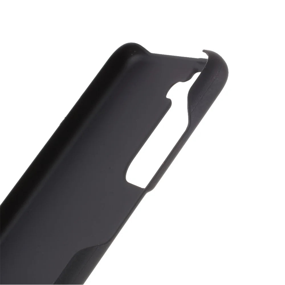 Rubberized Plastic Case Hard Cell Phone Cover for Samsung Galaxy S21 FE - Black - 7