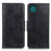 For Samsung Galaxy A22 5G (EU Version) Crazy Horse PU Leather Wallet Phone Case Stand Flip Protective Cover - Black - 1