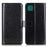Crazy Horse Texture Leather Wallet Stand Cellphone Shell Case for Samsung Galaxy A22 5G (EU Version) - Black - 1
