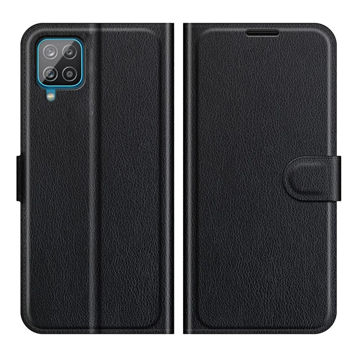 Wallet Design Litchi Texture Leather Phone Case with Stand for Samsung Galaxy A22 4G (EU Version) - Black - 1