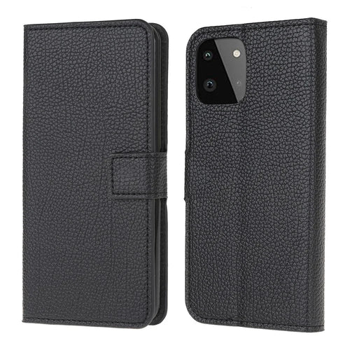 Folio Flip Wallet Design Litchi Texture Leather Protective Case for Samsung Galaxy A22 5G (EU Version) - 1