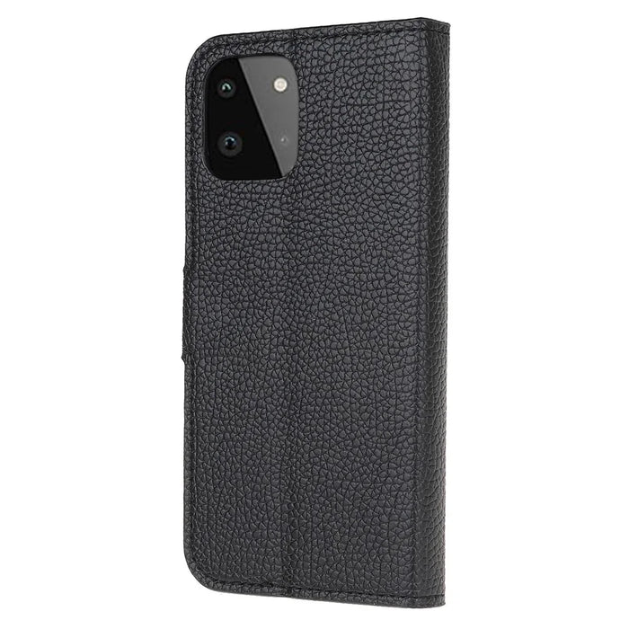 Folio Flip Wallet Design Litchi Texture Leather Protective Case for Samsung Galaxy A22 5G (EU Version) - 3