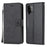 Imprint Butterfly Flower Wallet Stand Leather Mobile Phone Case for Samsung Galaxy A22 4G (EU Version) - Black - 1