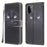 Wallet Design Cross Texture New Pattern Printing Leather Stand Case for Samsung Galaxy A22 4G (EU Version) - Cat Eyes - 1