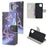Wallet Design Pattern Printing Cross Texture Leather Stand Case for Samsung Galaxy A22 4G (EU Version) - Sparkle Butterfly - 7