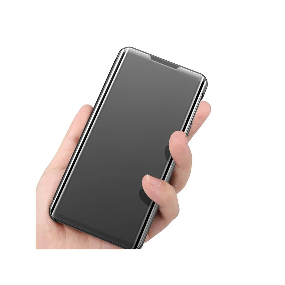 For Samsung Galaxy S21 FE Flip Leather Cover with Stand Full Body Protective Phone Case - Black - 3