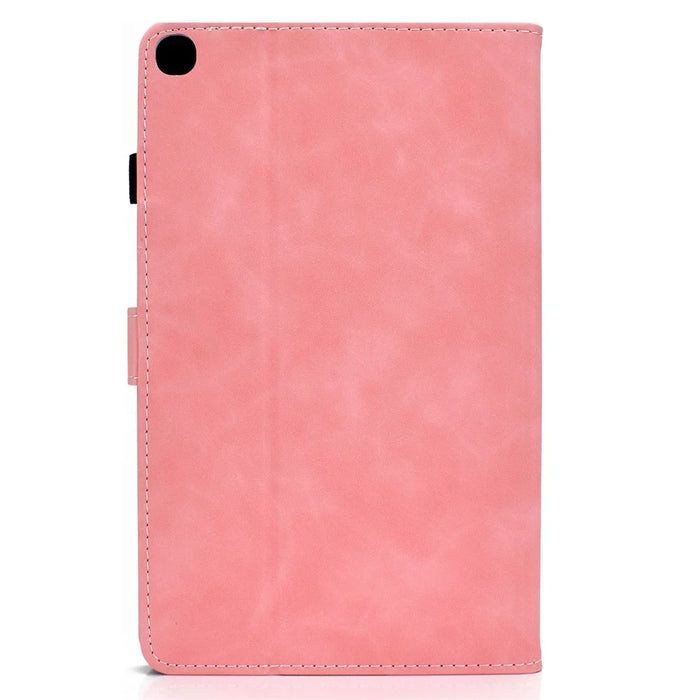 Plain Textured Leather Tablet Protective Shell for Samsung Galaxy Tab A7 Lite 8.7-inch - Pink - 3