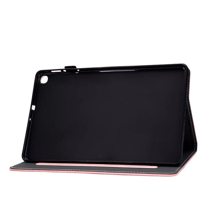 Plain Textured Leather Tablet Protective Shell for Samsung Galaxy Tab A7 Lite 8.7-inch - Pink - 4
