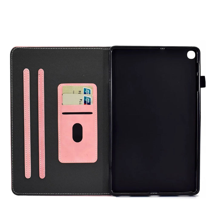 Plain Textured Leather Tablet Protective Shell for Samsung Galaxy Tab A7 Lite 8.7-inch - Pink - 7