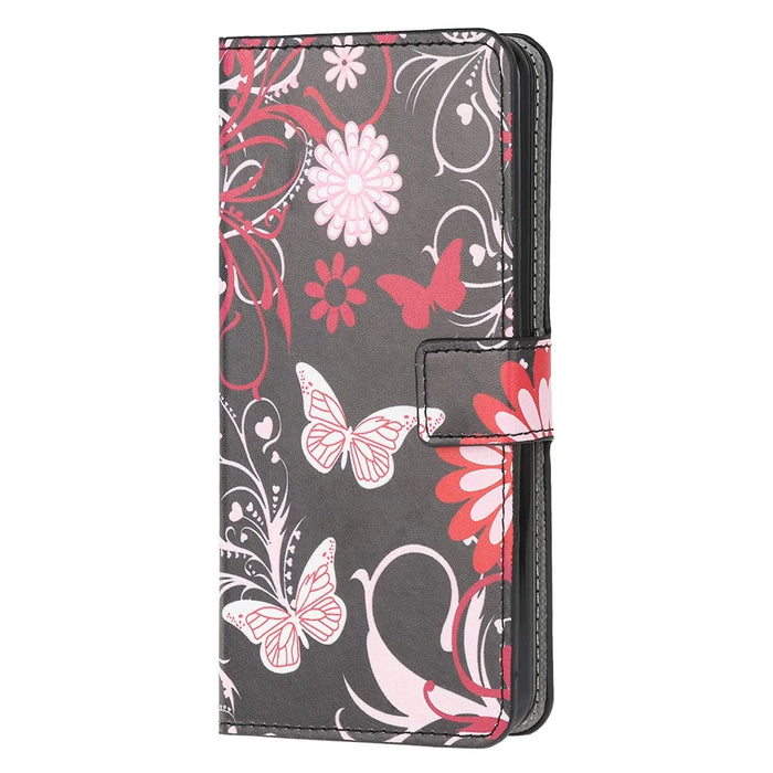 Pattern Printing Full Protection Wallet Design Leather Stand Protective Case with Stand for Samsung Galaxy A22 4G (EU Version) - Butterfly - 2