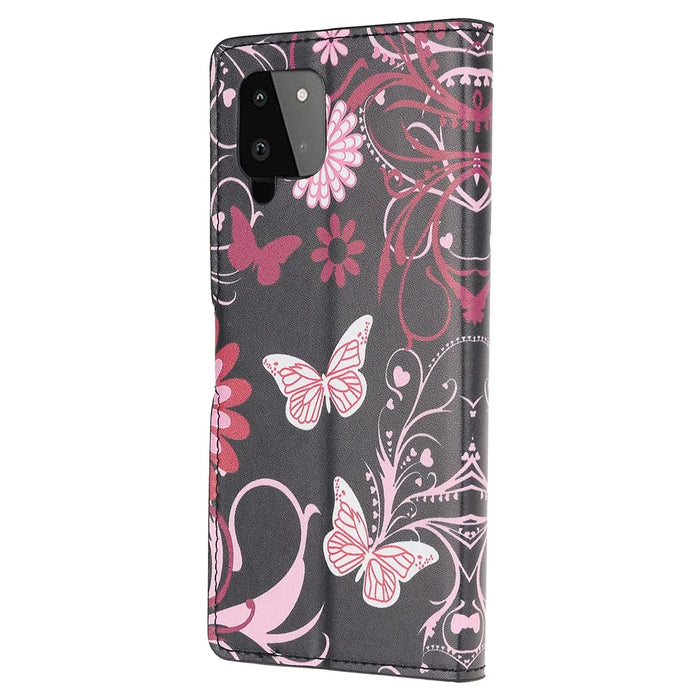 Pattern Printing Full Protection Wallet Design Leather Stand Protective Case with Stand for Samsung Galaxy A22 4G (EU Version) - Butterfly - 3