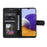 Splicing Stitching Skin-touch PU Leather Case Stand Protector Cover for Samsung Galaxy A22 5G (EU Version) - Black - 4