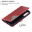Geometric Pattern Leather Phone Case Shell Card Holder Stand for Samsung Galaxy S21 FE 5G - Red - 5