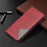 Geometric Pattern Leather Phone Case Shell Card Holder Stand for Samsung Galaxy S21 FE 5G - Red - 7