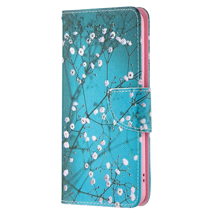 Full Protection Hot Style Magnetic Leather Wallet Case with Pattern Printing for Samsung Galaxy S21 FE 5G - Wintersweet - 2