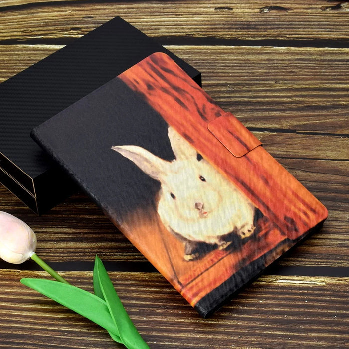 Pattern Printing Design Leather Tablet Case for Samsung Galaxy Tab A7 Lite 8.7-inch T220 / T225 - Rabbit - 7