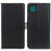 Full Protection Magnetic Clasp Design Leather Mobile Phone Wallet Stand Shell for Samsung Galaxy A22 5G (EU Version) - Black - 1