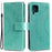 Imprinted Mandala Flower Wallet Leather Case for Samsung Galaxy A22 4G (EU Version) - Green - 1