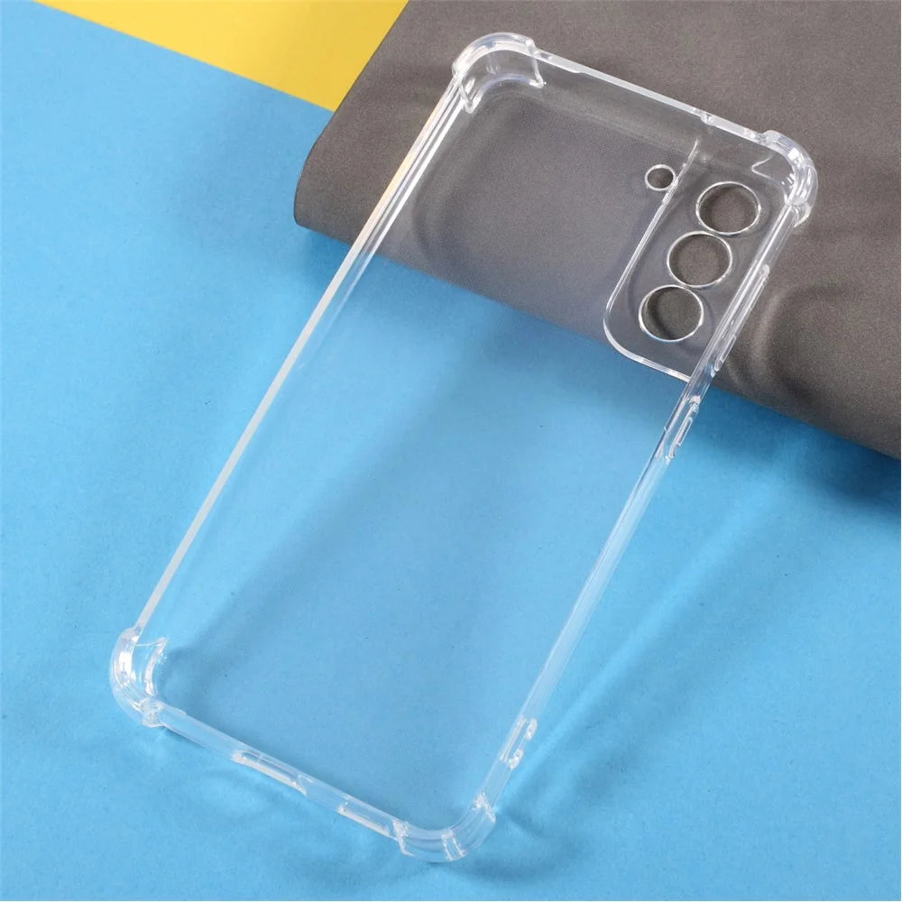 Precise Cut-Out Clear TPU Case Shockproof Phone Cover Case for Samsung Galaxy S21 FE - 5