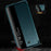 Anti-drop Leather Case with Bulit-in Ejector and SIM Card Slots for Samsung Galaxy S21 FE - Green - 6