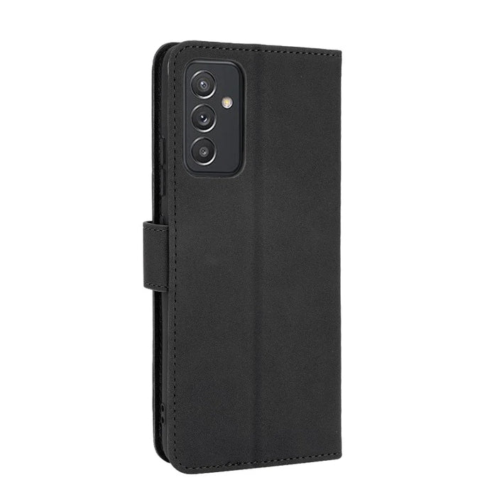 Wallet Stand Design Folio Flip Skin-touch Feeling Leather Protective Shell Phone Cover for Samsung Galaxy Quantum 2 - Black - 5