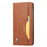 Auto-absorbed Wallet Stand Leather Cover for Samsung Galaxy A22 4G (EU Version) - Brown - 2