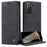 CASEME 013 Series For Samsung Galaxy S21 FE Wallet Stand Cover Automatic Suction Leather Case - Black - 1