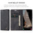 CASEME 013 Series For Samsung Galaxy S21 FE Wallet Stand Cover Automatic Suction Leather Case - Black - 4