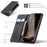 CASEME 013 Series For Samsung Galaxy S21 FE Wallet Stand Cover Automatic Suction Leather Case - Black - 5