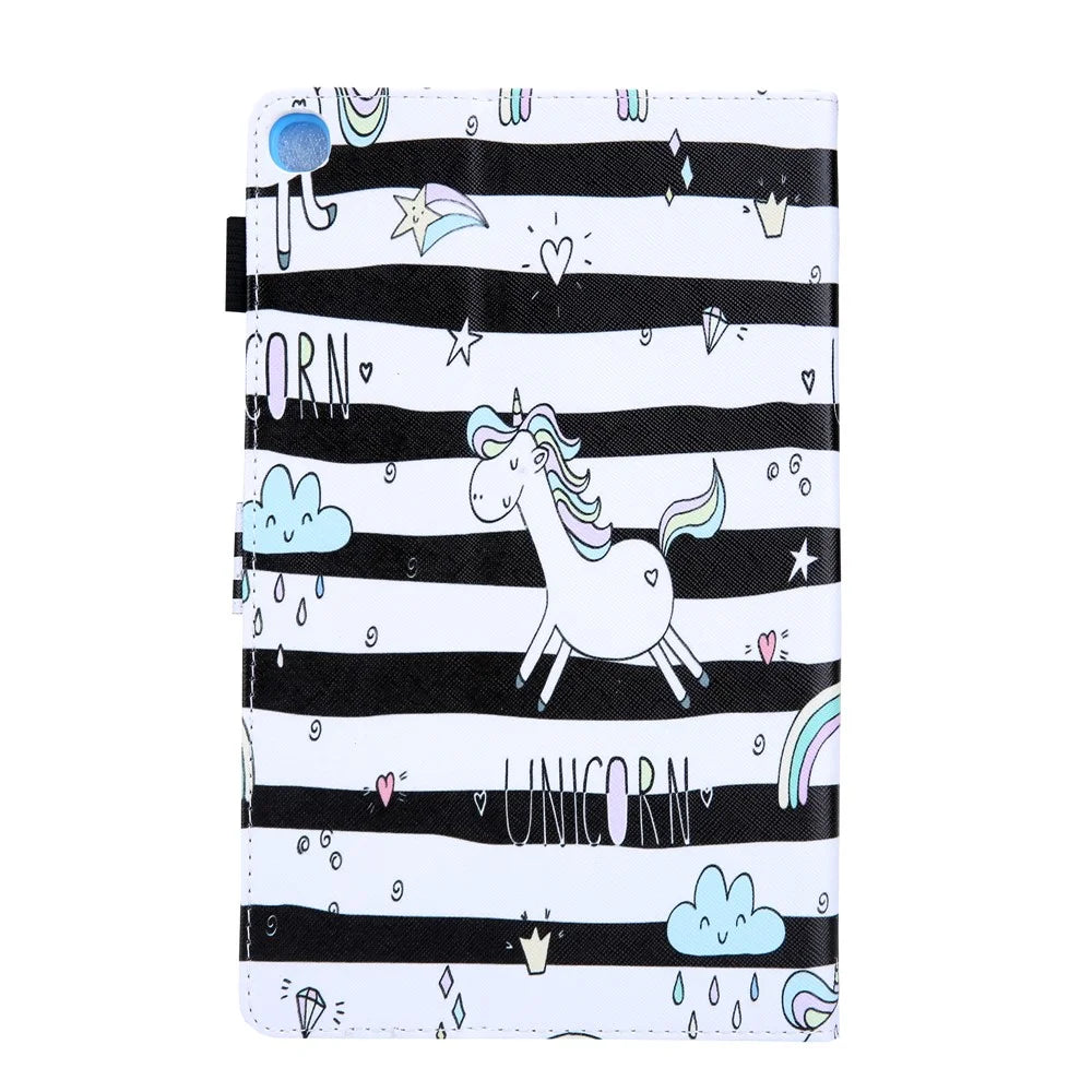 Pattern Printing Card Holder Shockproof Leather Tablet Case for Samsung Galaxy Tab A7 Lite 8.7 (2021) T220/T225 - Zebra Crossing - 3