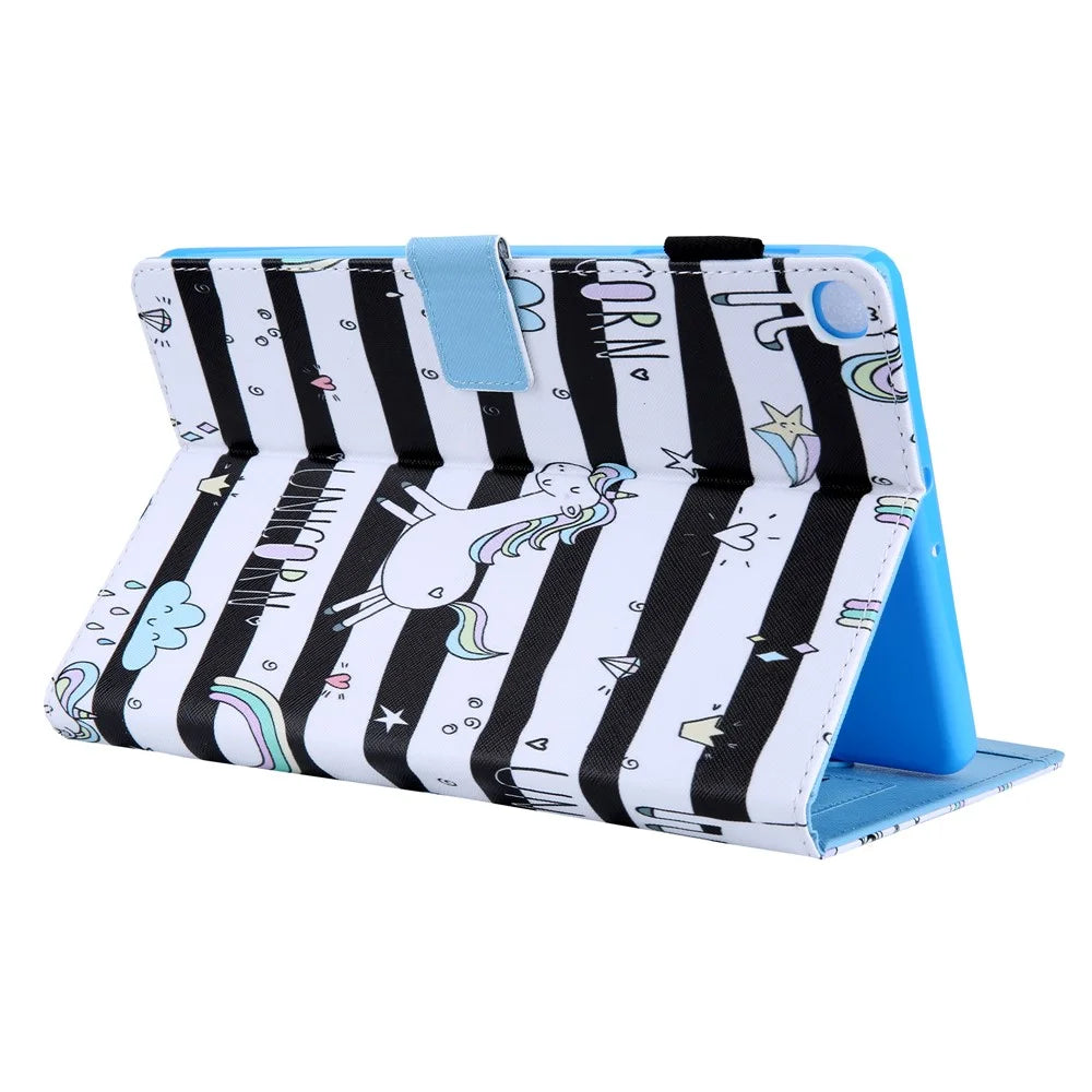 Pattern Printing Card Holder Shockproof Leather Tablet Case for Samsung Galaxy Tab A7 Lite 8.7 (2021) T220/T225 - Zebra Crossing - 4