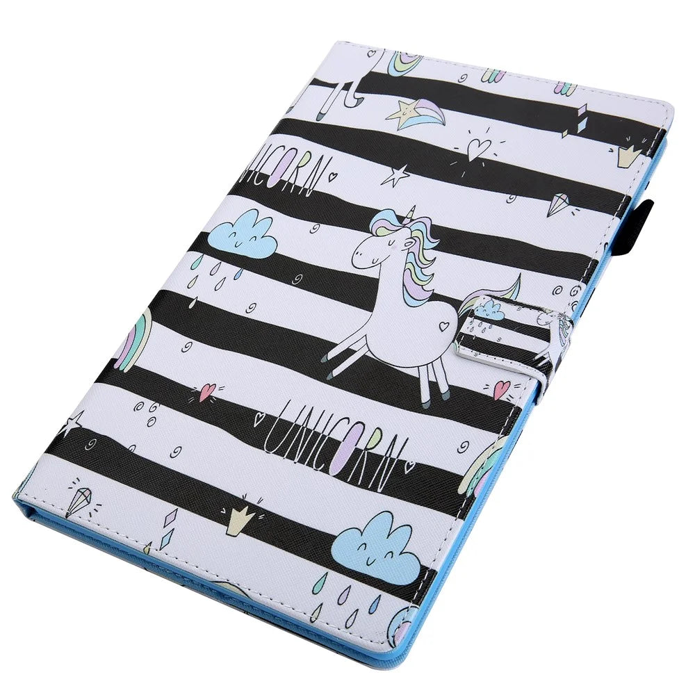 Pattern Printing Card Holder Shockproof Leather Tablet Case for Samsung Galaxy Tab A7 Lite 8.7 (2021) T220/T225 - Zebra Crossing - 7