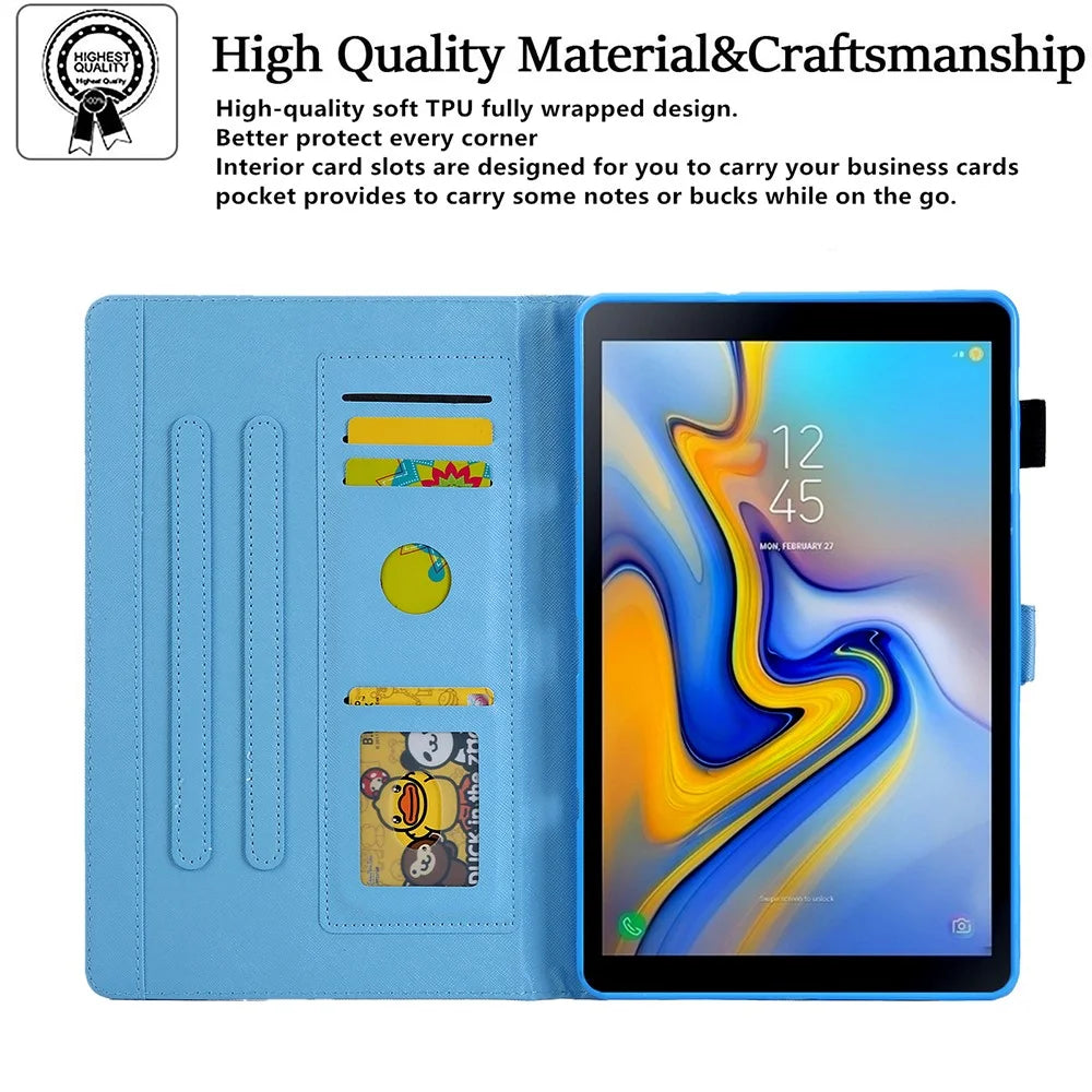 Pattern Printing Leather Case Tablet Protective Cover Stand for Samsung Galaxy Tab A7 Lite 8.7 (2021) T220 / T225 - Sunflower - 5