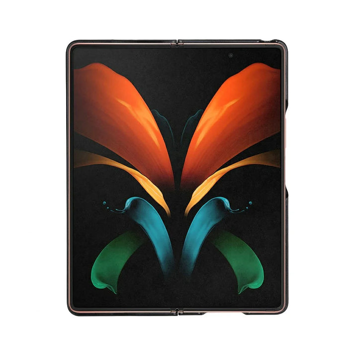 Carbon Fiber Texture Leather Case for Samsung Galaxy Z Fold2 5G - Brown - 4