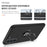 Invisible Ring Kickstand Design Hybrid Mobile Phone Case Cover for Samsung Galaxy S21 FE - Black - 6
