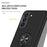 Invisible Ring Kickstand Design Hybrid Mobile Phone Case Cover for Samsung Galaxy S21 FE - Black - 7