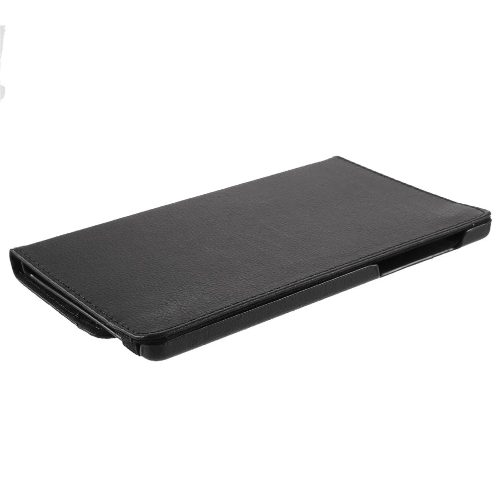 360° Swiveling Stand Design Litchi Texture Leather Tablet Cover Case for Samsung Galaxy A7 Lite 8.7-inch T220 / T225 - Black - 4