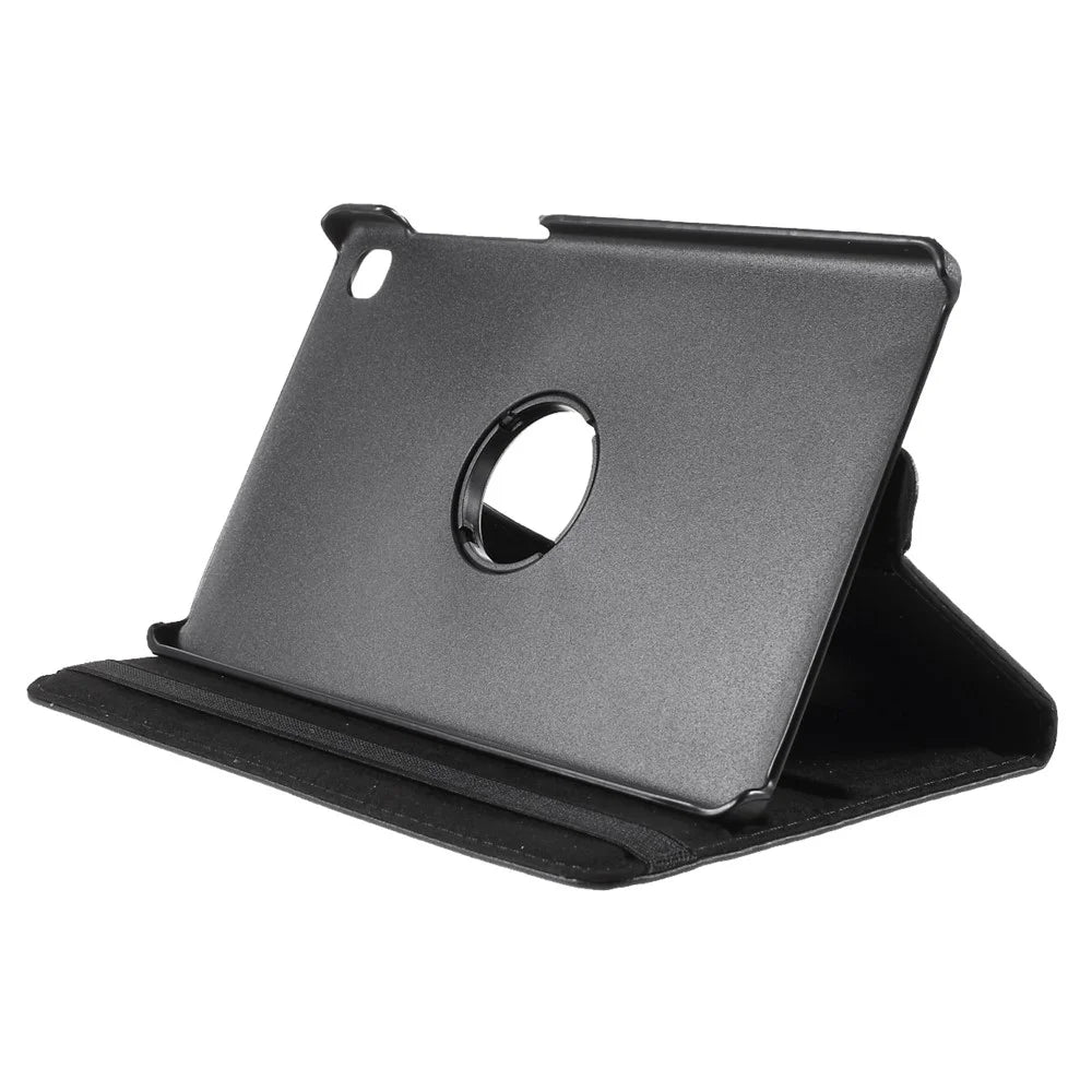 360° Swiveling Stand Design Litchi Texture Leather Tablet Cover Case for Samsung Galaxy A7 Lite 8.7-inch T220 / T225 - Black - 7