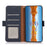 KHAZNEH RFID Blocking Design Litchi Texture Leather Protective Case Stand for Samsung Galaxy A22 5G (EU Version) - Blue - 3