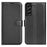 Wallet Design Litchi Texture Leather Phone Case Folio Flip Cover with Stand for Samsung Galaxy S21 FE - Black - 1