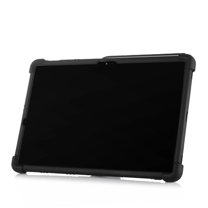 Silicone Tablet Cover with Slide-Out Kickstand for Samsung Galaxy Tab S8/S7 - Black - 4