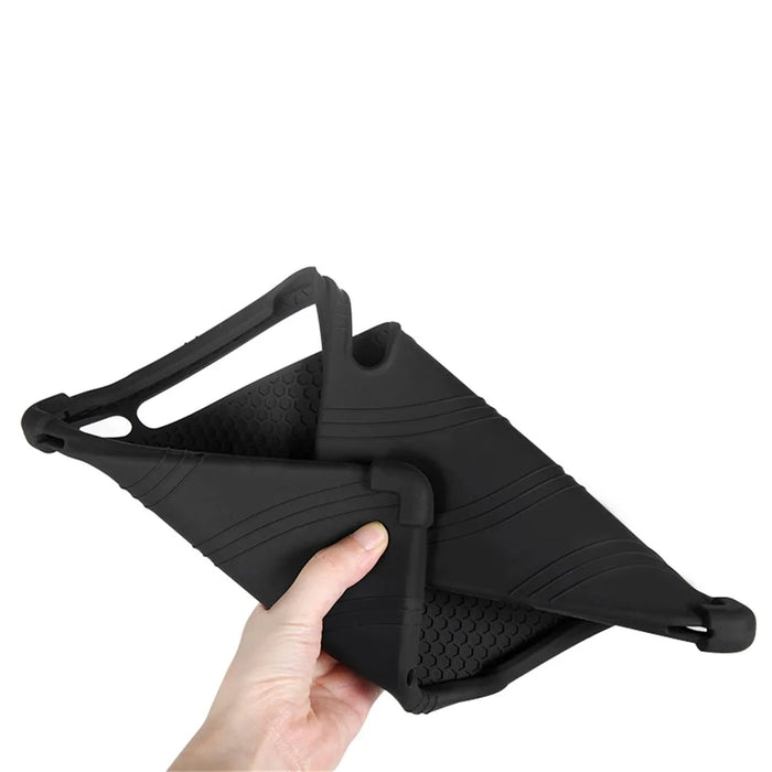 Silicone Tablet Cover with Slide-Out Kickstand for Samsung Galaxy Tab S8/S7 - Black - 5