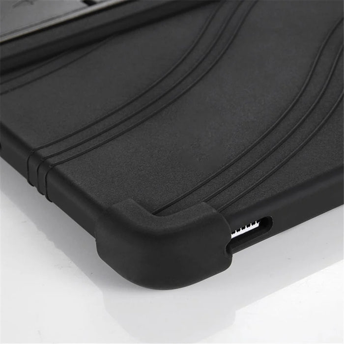 Silicone Tablet Cover with Slide-Out Kickstand for Samsung Galaxy Tab S8/S7 - Black - 7