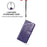 Big Butterfly Imprinting Leather Stand Design Phone Wallet Shell for Samsung Galaxy A22 4G (EU Version) - Dark Purple - 4