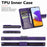 Big Butterfly Imprinting Leather Stand Design Phone Wallet Shell for Samsung Galaxy A22 4G (EU Version) - Dark Purple - 6